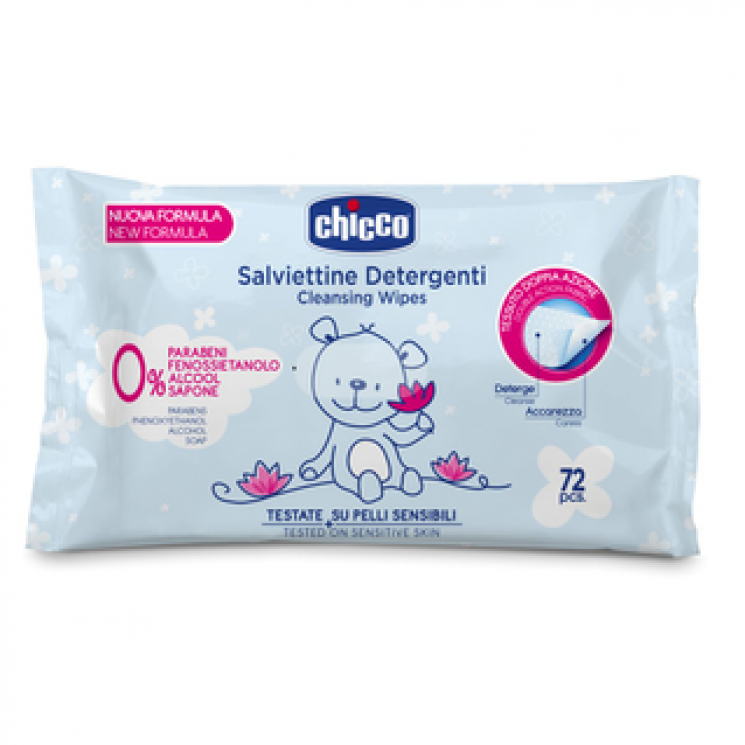 Chicco Salviettine Detergenti 72 Pezzi Senza Placchetta 